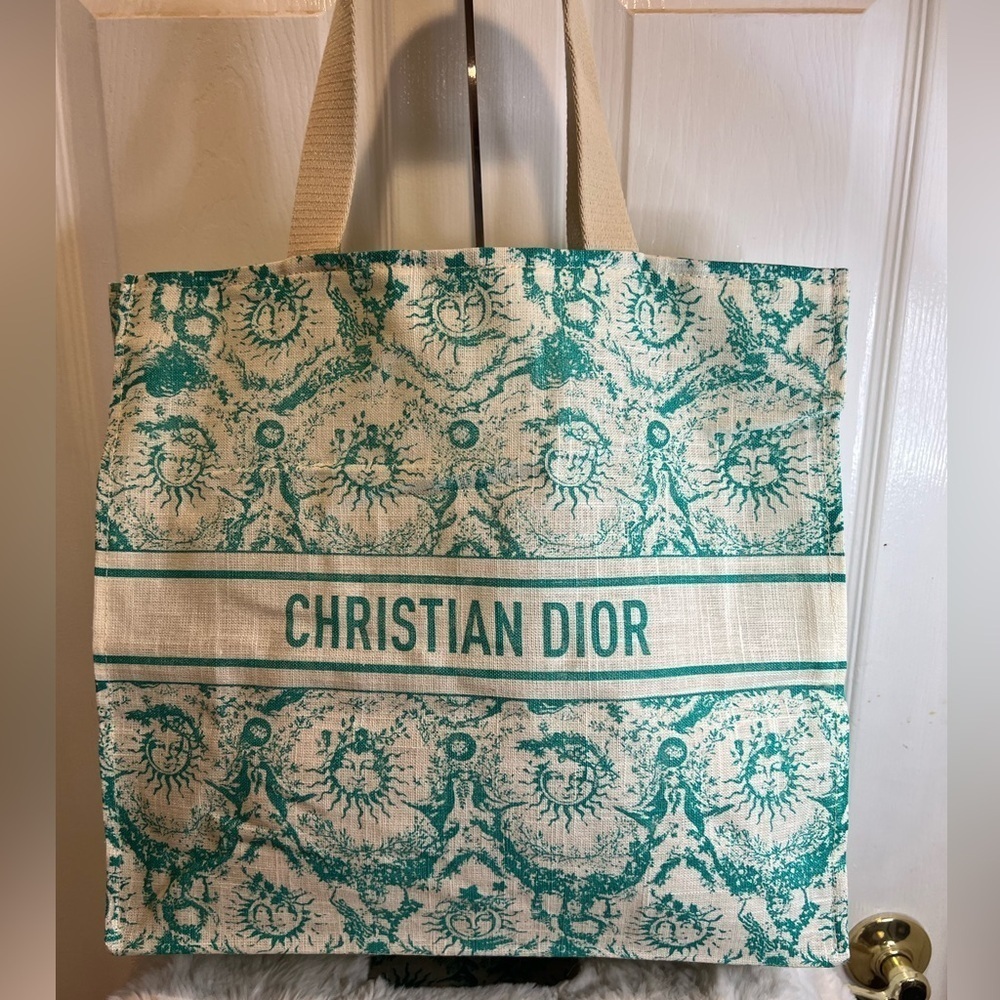 DIOR CHRISTIAN DIOR CANVAS DIORIVIERA TOILE de JOUY SOLEIL TOTE - Picture 2 of 14